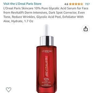 L’Oreal revitalize lift 10% pure glycolic acid.